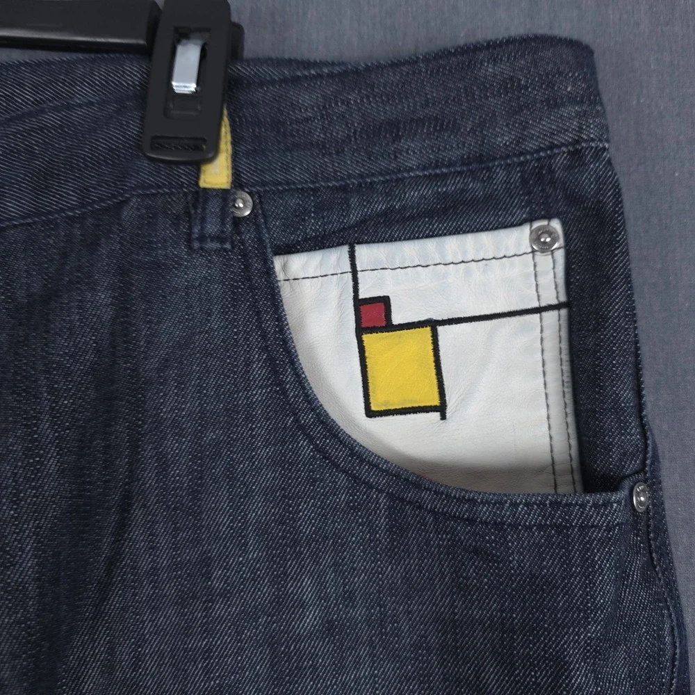 Lifted Research Group Denim Jeans Mens‎ 46 (Fits 43x33) Blue Baggy Y2K Hip Hop